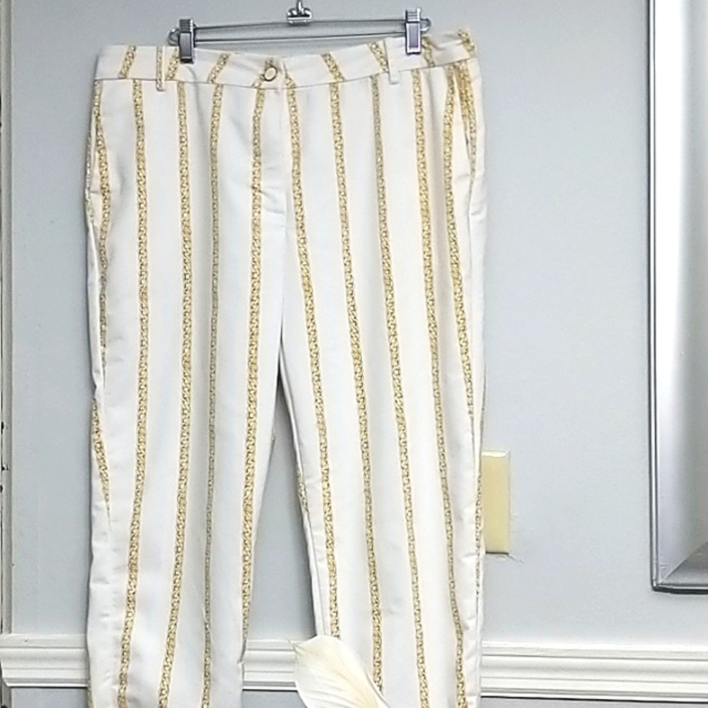 Patprimo white & yellow pants